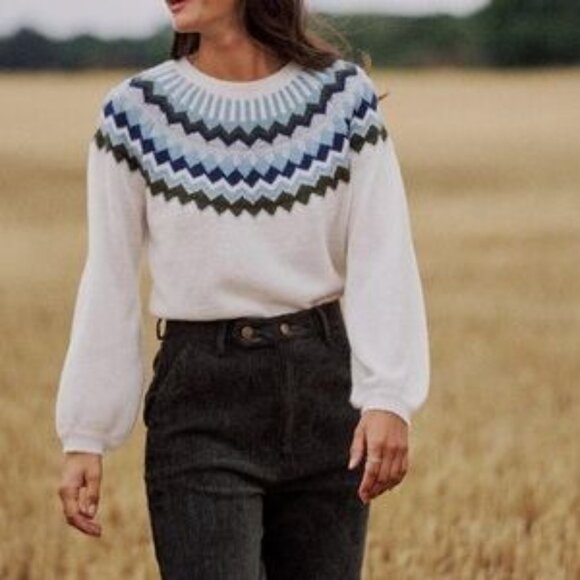 Garance Paris Sweater Fairisle Wool Mohair Blend Size SM/MD - Picture 3 of 7